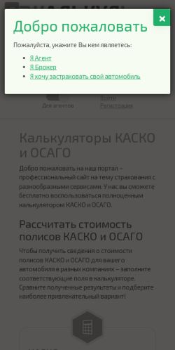 Screenshot cайта calcul.ru на мобильном устройстве