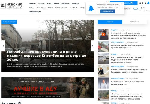 Screenshot сайта nevnov.ru на компьютере