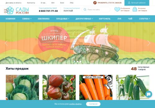 Screenshot сайта sad-i-ogorod.ru на компьютере